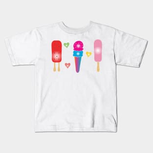 Ice Cream Popsicles Kids T-Shirt